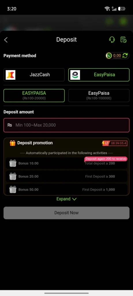 WIN786 Deposit or Withdraw
